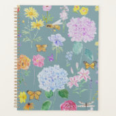 fleurs de jardin huile peinture effet turquoise (Devant)