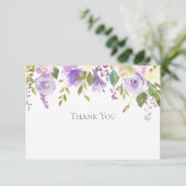 Fleurs de jardin lavande à l'aquarelle Merci (Debout devant)