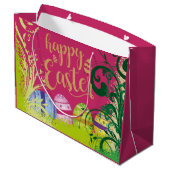 Fleurs de jardin OEufs de Pâques Grand sac cadeau (Dos Angle)