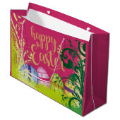 Fleurs de jardin OEufs de Pâques Grand sac cadeau (Devant Angle)