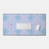 Fleurs de jardin rétro en bleu et violet (Clavier et souris)