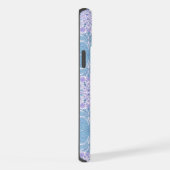 Fleurs de jardin rétro en bleu et violet (Côté droit)