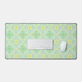 Fleurs de jardin rétro en vert et jaune (Clavier et souris)