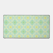 Fleurs de jardin rétro en vert et jaune (Recto)