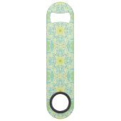 Fleurs de jardin rétro en vert et jaune (Dos)