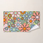 Fleurs de Jardin Retro Super 60s les années 70 Spr (Serviette à main)