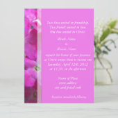 Fleurs de jardin rose invitations de mariage chrét (Debout devant)