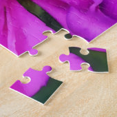 Fleurs de jardin roses foncés Art Puzzle (Côté)