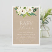 Fleurs de jardin rustique | Invitation à une baby (Debout devant)