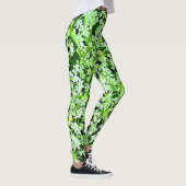 Fleurs de jardin vertes et blanches Leggings flora (Droite)