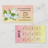 Fleurs de Jasmin #2 Calendrier 2012 cartes de visi (Devant / Derrière)