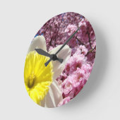 Fleurs de jonquille de printemps horloges murales (Angle)