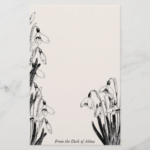 Fleurs de jonquille Vintages Papeterie personnalis