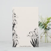 Fleurs de jonquille Vintages Papeterie personnalis (Debout devant)