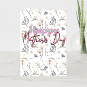 Fleurs de la carte de fête des mères (Verso)