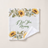 Fleurs de la Fête des Mères Fleurs de soleil Aquar (Gant de toilette)