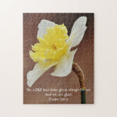 Fleurs de la foi Psalm Daffodil Puzzle (Vertical)