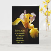 Fleurs de la foi Psaume 112:4 Carte Note (Fleur jaune)