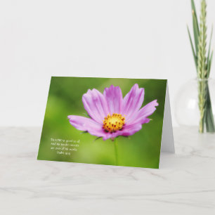 Fleurs de la Foi rose Fleur et carte d'écriture