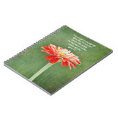 Fleurs de la foi Zinnia Carnet de prière cadeau (Côté gauche)