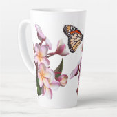 Fleurs de la Plumeria Mug de papillon du Monarque (Angle gauche)