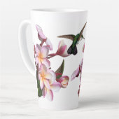Fleurs de la Plumeria Oiseau de mer Late Mug (Angle gauche)
