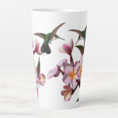 Fleurs de la Plumeria Oiseau de mer Late Mug (Devant)