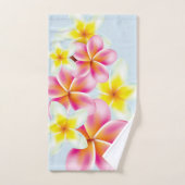 Fleurs de la Plumeria tropicale (Serviette à main)