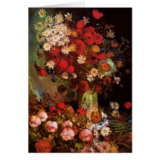 Fleurs de la vie morte dans un vase par Vincent va (Devant)