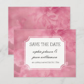 Fleurs de lac rose save the date (Devant / Derrière)