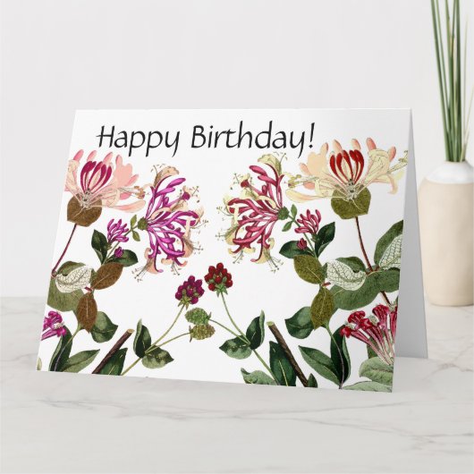 Fleurs de lait Grosse carte d'anniversaire florale (Devant)