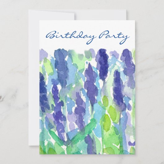 Fleurs de lavande 50e anniversaire Invitation de f (Devant)