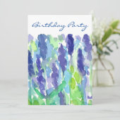 Fleurs de lavande 50e anniversaire Invitation de f (Debout devant)