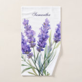 Fleurs de lavande à l'aquarelle (Serviette à main)