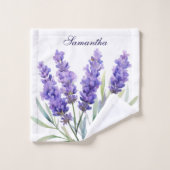 Fleurs de lavande à l'aquarelle (Gant de toilette)