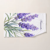 Fleurs de lavande à l'aquarelle (Serviette à main)