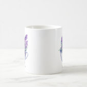 Fleurs de lavande à l'aquarelle dans une tasse per (Centre)
