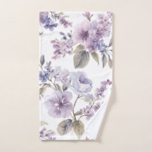 Fleurs de Lavande Aquarelle Botanique Violette