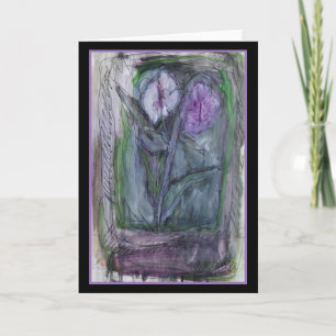 Fleurs de lavande - carte de voeux originale d'art