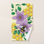 Fleurs de lavande de bourdon Jaune (Serviette à main)