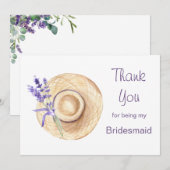 Fleurs de Lavande Demoiselle d'Honneur Merci (Devant / Derrière)