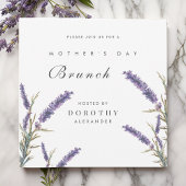 Fleurs de lavande Fête des mères Brunch Invitation