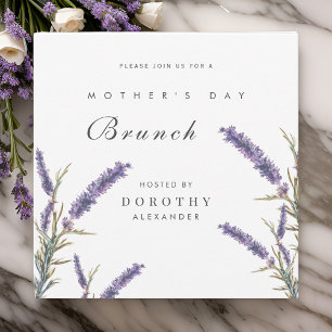 Fleurs de lavande Fête des mères Brunch Invitation