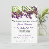 Fleurs de lavande - Invitation de douche nuptiale (Debout devant)