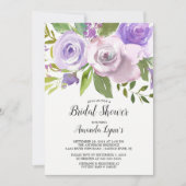 Fleurs de lavande Invitation de douche nuptiale (Devant)