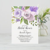 Fleurs de lavande Invitation de douche nuptiale (Debout devant)