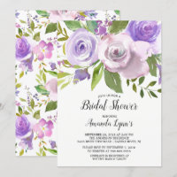 Fleurs de lavande Invitation de douche nuptiale