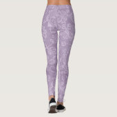 Fleurs de lavande Leggings violets (Dos)