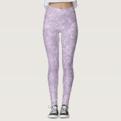 Fleurs de lavande Leggings violets (Devant)
