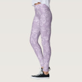 Fleurs de lavande Leggings violets (Gauche)